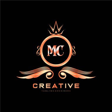 Renkli Çember şablon vektörlü ilk logo.