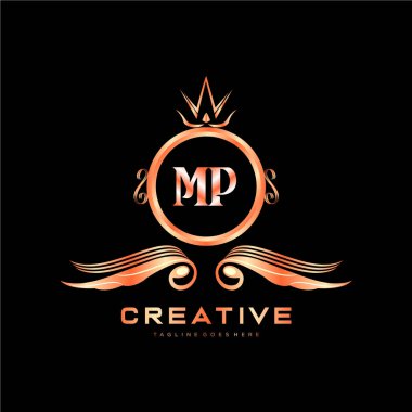 Renkli Çember şablon vektörlü ilk logo.