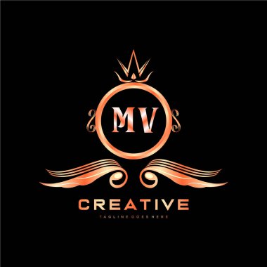 Renkli Çember şablon vektörlü ilk logo.