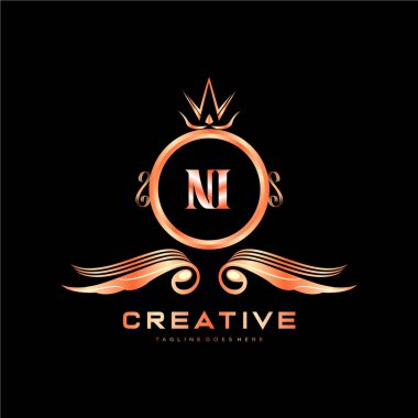 Renkli Çember şablon vektörlü ilk logo.