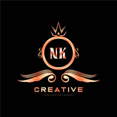 Renkli Çember şablon vektörlü ilk logo.