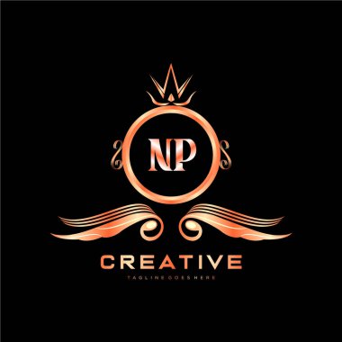 Renkli Çember şablon vektörlü ilk logo.