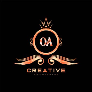 Renkli Çember şablon vektörlü ilk logo.