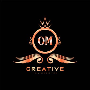 Renkli Çember şablon vektörlü ilk logo.