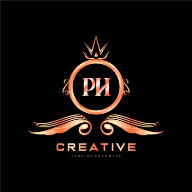 Renkli Çember şablon vektörlü ilk logo.