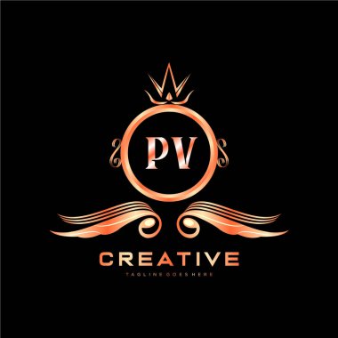 Renkli Çember şablon vektörlü ilk logo.