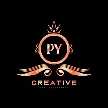 Renkli Çember şablon vektörlü ilk logo.