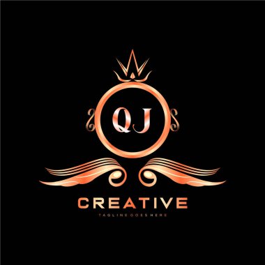 Renkli Çember şablon vektörlü ilk logo.