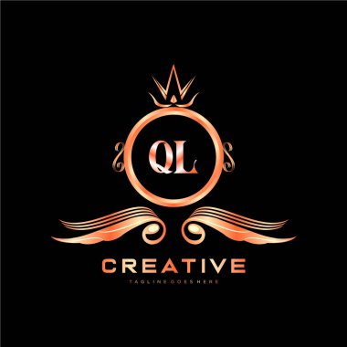 Renkli Çember şablon vektörlü ilk logo.