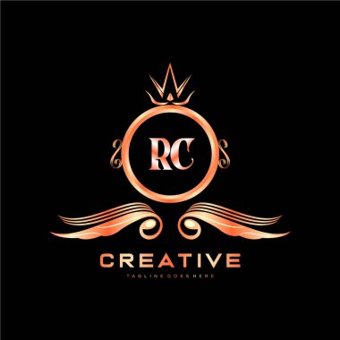 Renkli Çember şablon vektörlü ilk logo.