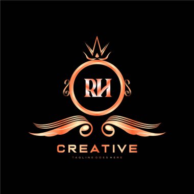 Renkli Çember şablon vektörlü ilk logo.