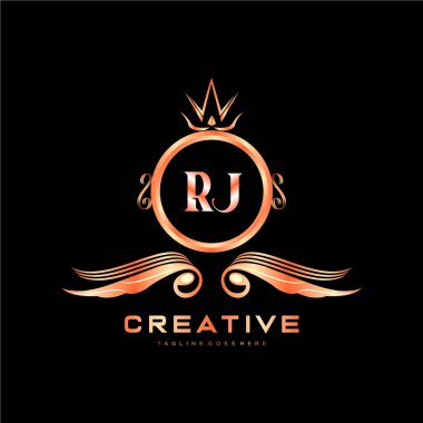 Renkli Çember şablon vektörlü ilk logo.