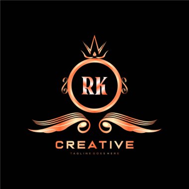 Renkli Çember şablon vektörlü ilk logo.