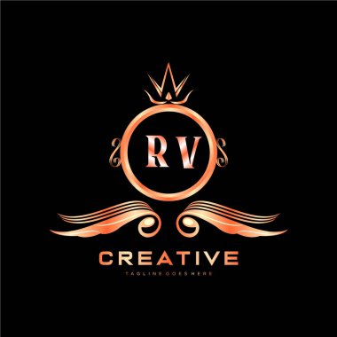 Renkli Çember şablon vektörlü ilk logo.