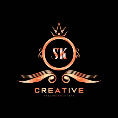 Renkli Çember şablon vektörlü ilk logo.