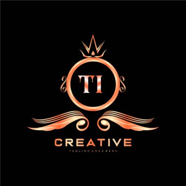 Renkli Çember şablon vektörlü ilk logo.