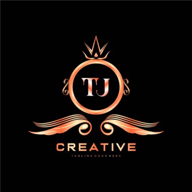 Renkli Çember şablon vektörlü ilk logo.