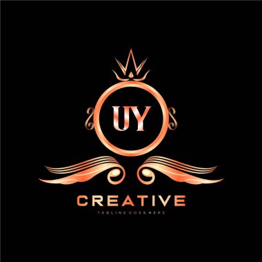 Renkli Çember şablon vektörlü ilk logo.