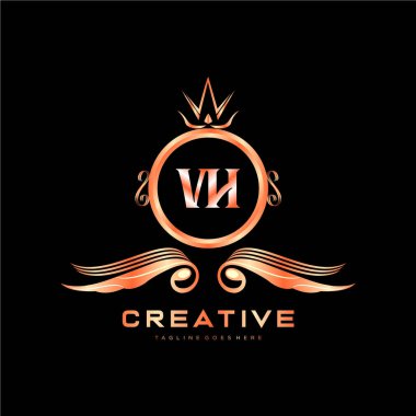 Renkli Çember şablon vektörlü ilk logo.