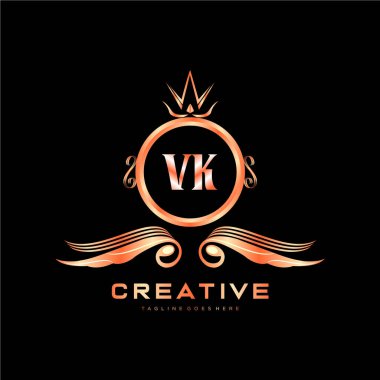 Renkli Çember şablon vektörlü ilk logo.