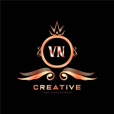 Renkli Çember şablon vektörlü ilk logo.