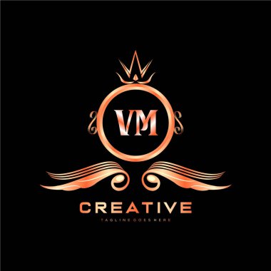 Renkli Çember şablon vektörlü ilk logo.