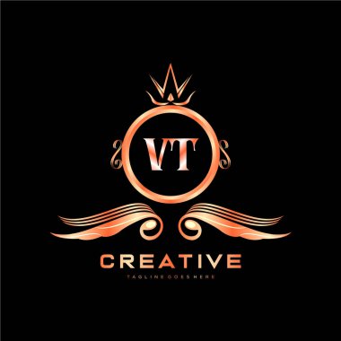 Renkli Çember şablon vektörlü ilk logo.