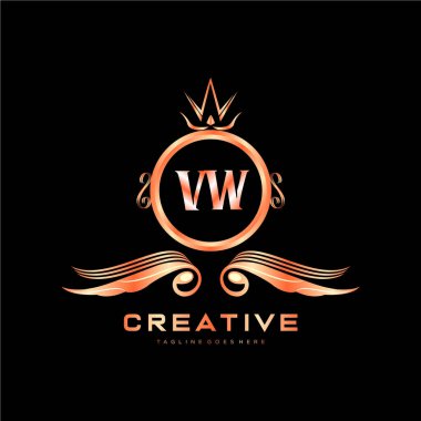 Renkli Çember şablon vektörlü ilk logo.