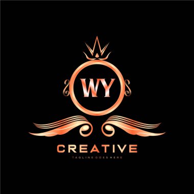 Renkli Çember şablon vektörlü ilk logo.