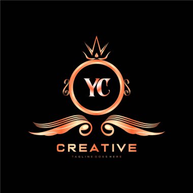 Renkli Çember şablon vektörlü ilk logo.