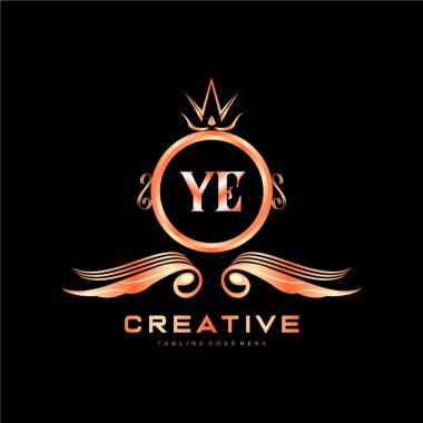 Renkli Çember şablon vektörlü ilk logo.