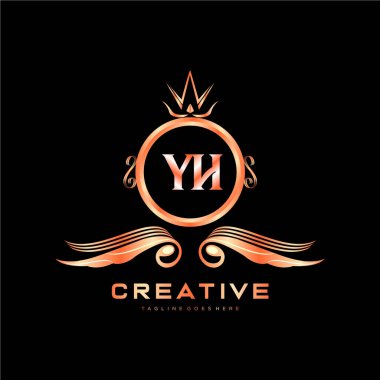 Renkli Çember şablon vektörlü ilk logo.