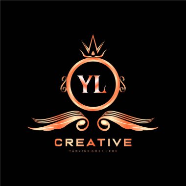 Renkli Çember şablon vektörlü ilk logo.