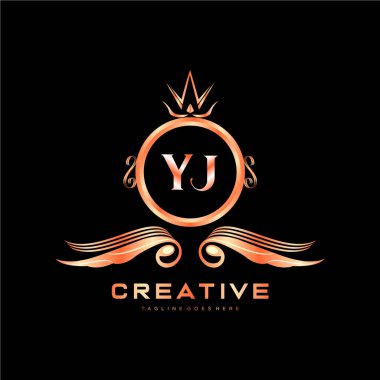 Renkli Çember şablon vektörlü ilk logo.