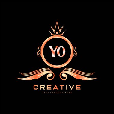 Renkli Çember şablon vektörlü ilk logo.