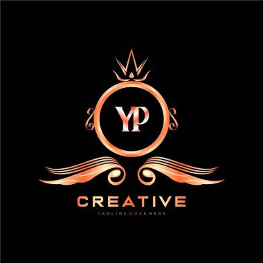 Renkli Çember şablon vektörlü ilk logo.