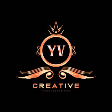 Renkli Çember şablon vektörlü ilk logo.