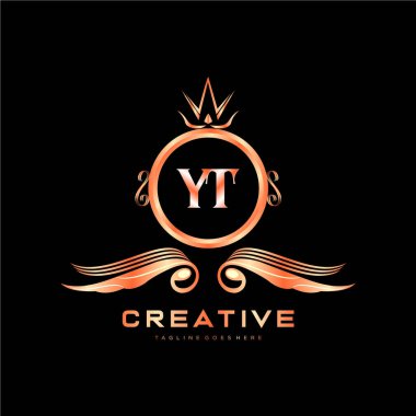 Renkli Çember şablon vektörlü ilk logo.