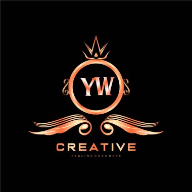 Renkli Çember şablon vektörlü ilk logo.