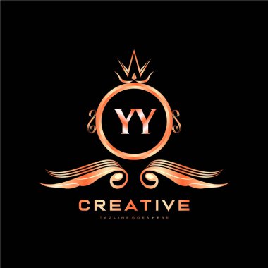 Renkli Çember şablon vektörlü ilk logo.