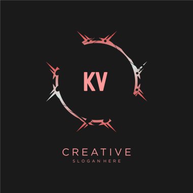 Renkli şablon vektörüyle ilk logo.