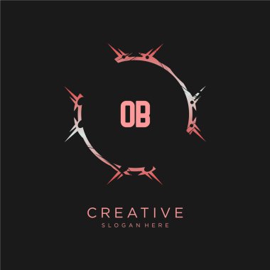 Renkli şablon vektörüyle ilk logo.