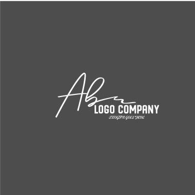 ilk el yazısı logo şablonu vektörü