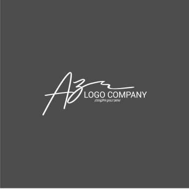 ilk el yazısı logo şablonu vektörü