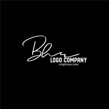 ilk el yazısı logo şablonu vektörü