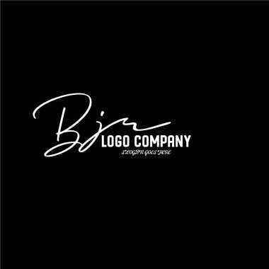 ilk el yazısı logo şablonu vektörü