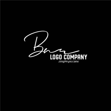 ilk el yazısı logo şablonu vektörü