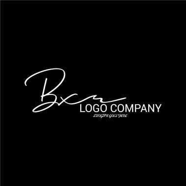 ilk el yazısı logo şablonu vektörü