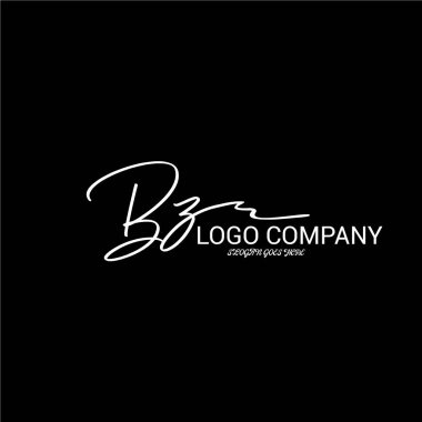 ilk el yazısı logo şablonu vektörü