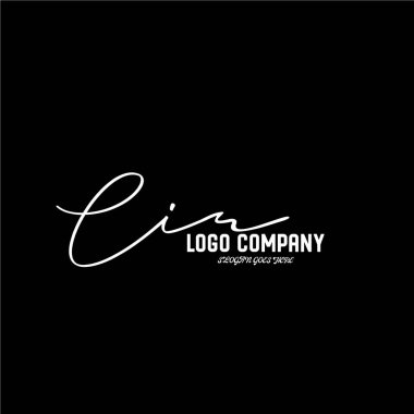 ilk el yazısı logo şablonu vektörü